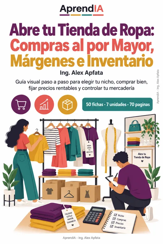 Portada: Abre tu Tienda de Ropa: Compras al por Mayor, Márgenes e Inventario