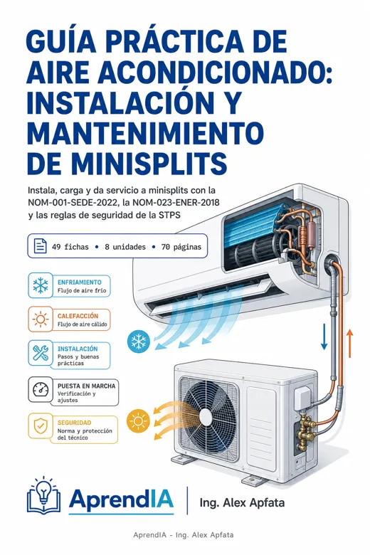 Portada de Guía Práctica de Aire Acondicionado: Instalación y Mantenimiento de Minisplits