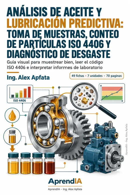 Portada: Análisis de Aceite y Lubricación Predictiva: Toma de Muestras, Conteo de Partículas ISO 4406 y Diagnóstico de Desgaste
