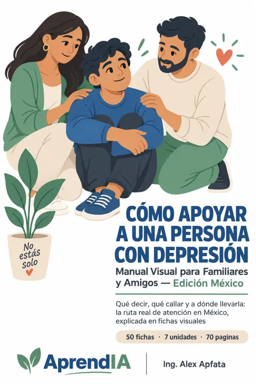 Portada: Cómo Apoyar a una Persona con Depresión: Manual Visual para Familiares y Amigos — Edición México