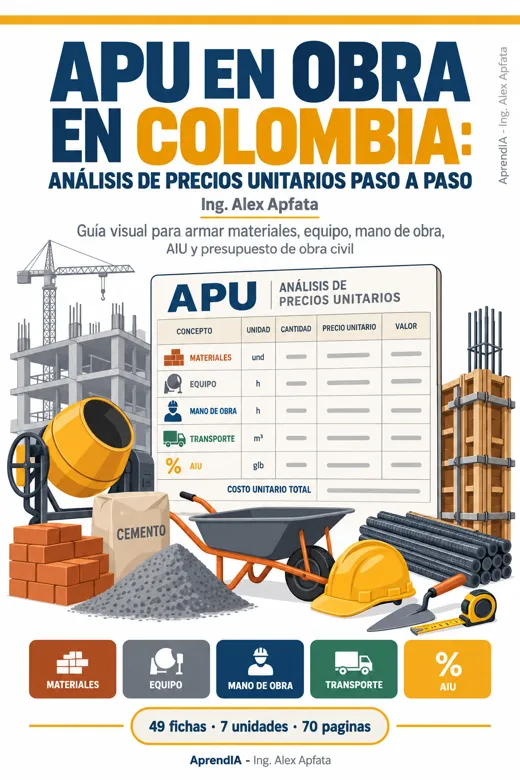 Portada: APU en Obra en Colombia: análisis de precios unitarios paso a paso