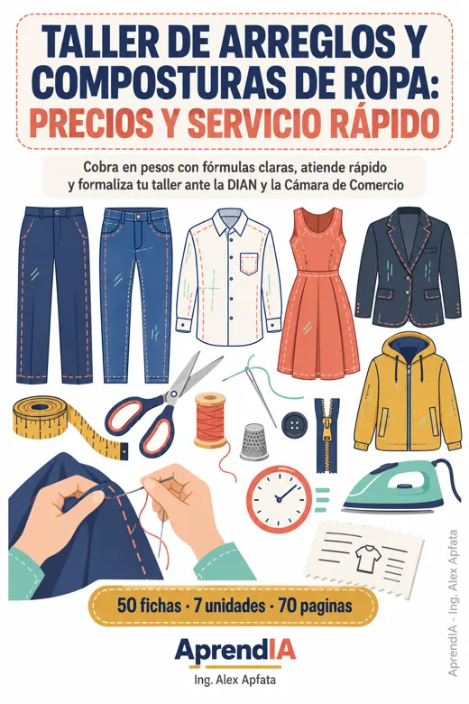 Portada: Taller de Arreglos y Composturas de Ropa: Precios y Servicio Rápido (Edición Colombia)