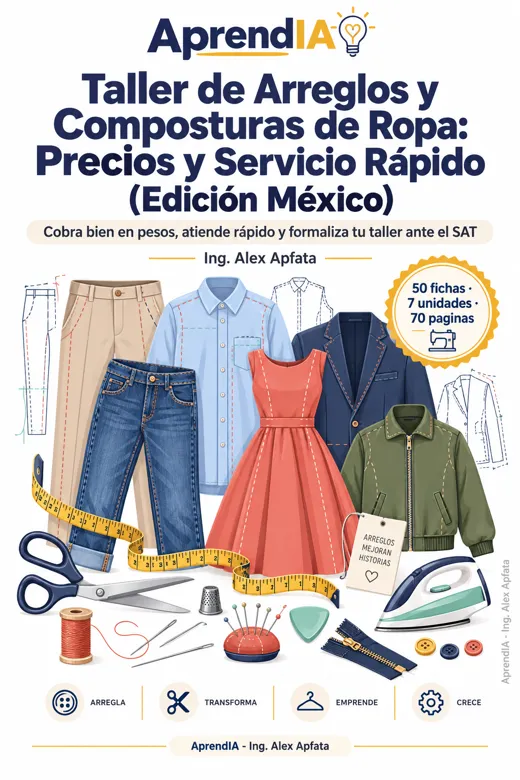 Portada de Taller de Arreglos y Composturas de Ropa: Precios y Servicio Rápido (Edición México)
