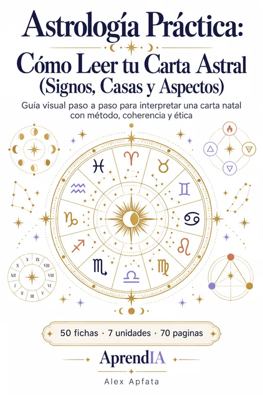 Portada: Astrología Práctica: Cómo Leer tu Carta Astral (Signos, Casas y Aspectos)