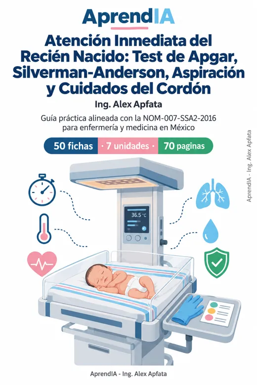 Portada de Atención Inmediata del Recién Nacido: Test de Apgar, Silverman-Anderson, Aspiración y Cuidados del Cordón