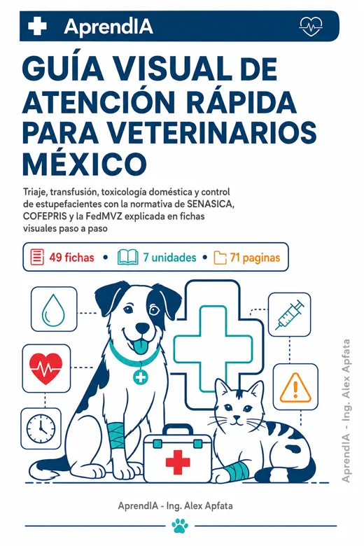 Portada de Guía Visual de Atención Rápida para Veterinarios México
