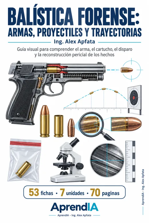 Portada: Balística Forense: Armas, Proyectiles y Trayectorias