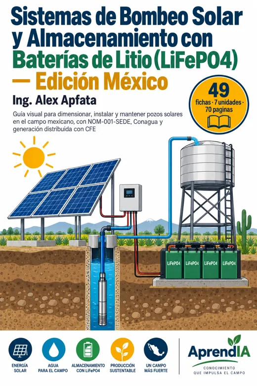 Portada: Sistemas de Bombeo Solar y Almacenamiento con Baterías de Litio (LiFePO4) — Edición México