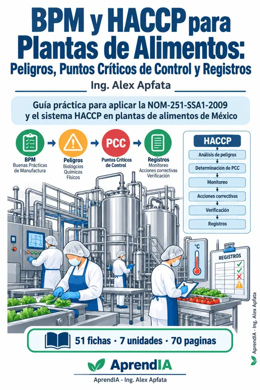Portada: BPM y HACCP para Plantas de Alimentos: Peligros, Puntos Críticos de Control y Registros
