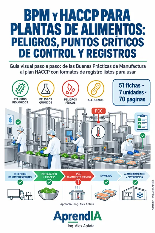 Portada: BPM y HACCP para Plantas de Alimentos: Peligros, Puntos Críticos de Control y Registros