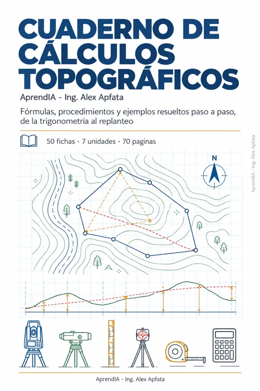 Portada: Cuaderno de Cálculos Topográficos