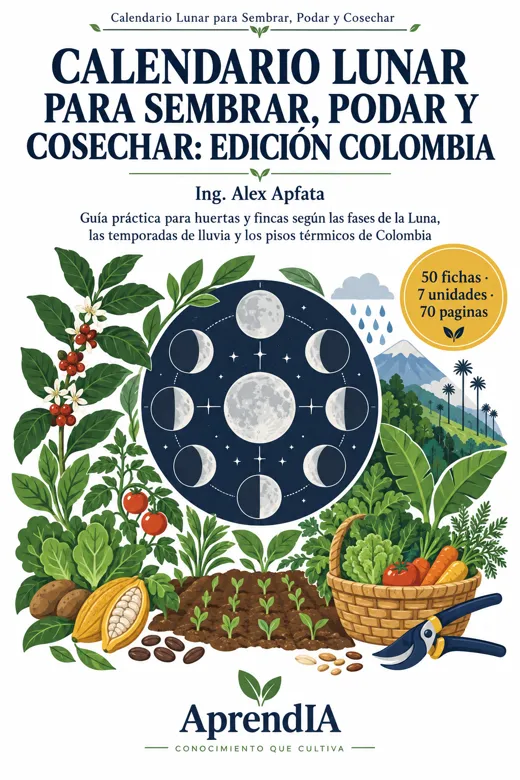 Portada: Calendario Lunar para Sembrar, Podar y Cosechar: Edición Colombia