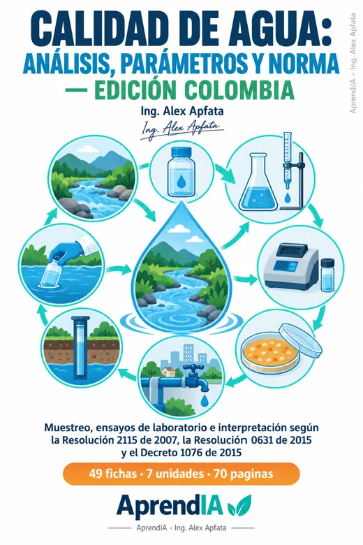 Portada: Calidad de Agua: Análisis, Parámetros y Norma — Edición Colombia