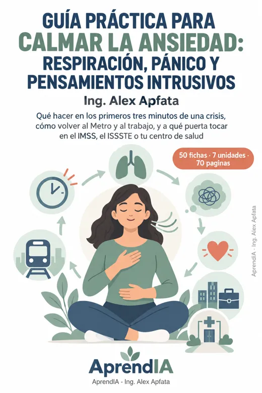Portada: Guía Práctica para Calmar la Ansiedad: Respiración, Pánico y Pensamientos Intrusivos — Edición México