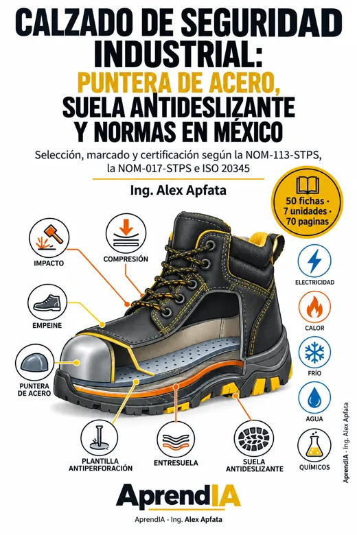 Portada: Calzado de Seguridad Industrial: Puntera de Acero, Suela Antideslizante y Normas en México