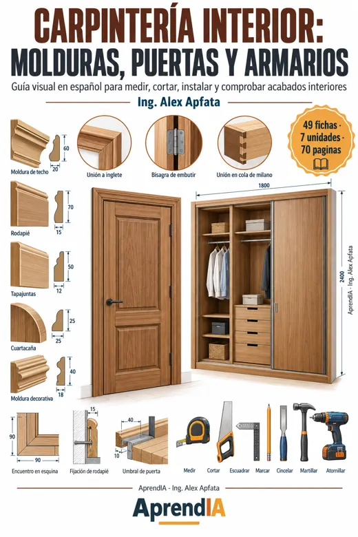 Portada: Carpintería Interior: Molduras, Puertas y Armarios