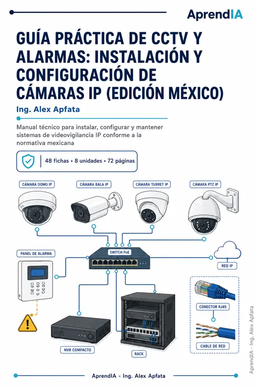 Portada: Guía Práctica de CCTV y Alarmas: Instalación y Configuración de Cámaras IP (Edición México)