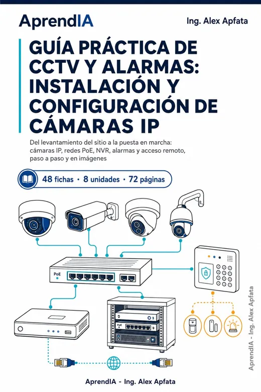 Portada: Guía Práctica de CCTV y Alarmas: Instalación y Configuración de Cámaras IP