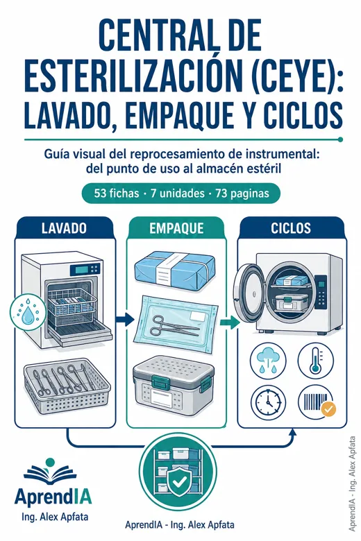 Portada de Central de Esterilización (CEYE): lavado, empaque y ciclos