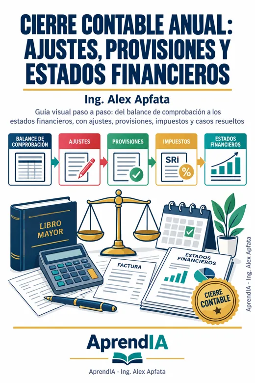 Portada: Cierre Contable Anual: Ajustes, Provisiones y Estados Financieros