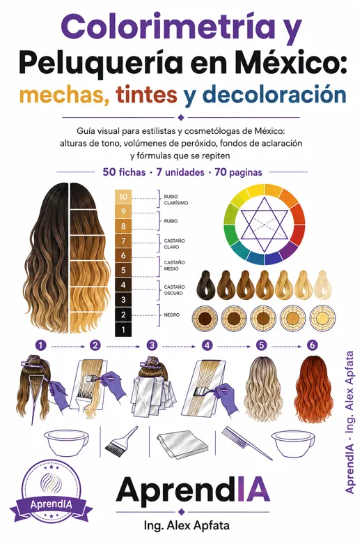 Portada de Colorimetría y Peluquería en México: mechas, tintes y decoloración