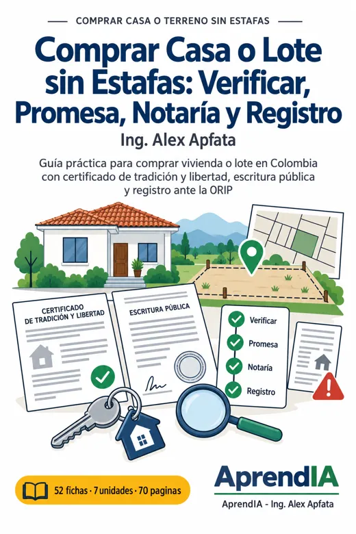 Portada: Comprar Casa o Lote sin Estafas: Verificar, Promesa, Notaría y Registro