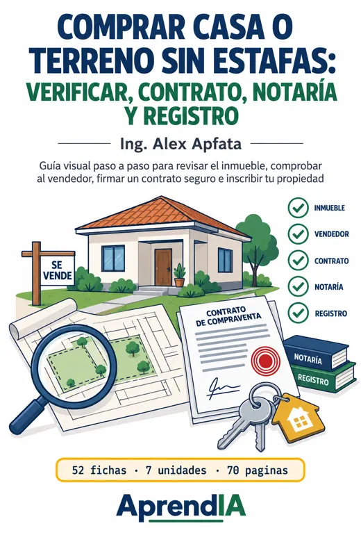 Portada: Comprar Casa o Terreno sin Estafas: Verificar, Contrato, Notaría y Registro