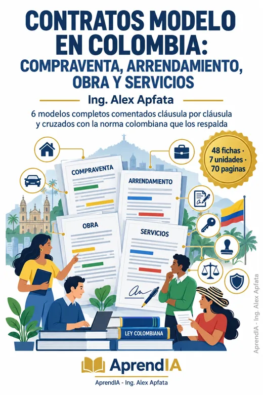 Portada: Contratos Modelo en Colombia: compraventa, arrendamiento, obra y servicios