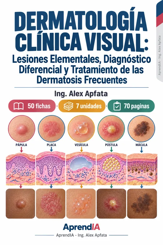 Portada: Dermatología Clínica Visual: Lesiones Elementales, Diagnóstico Diferencial y Tratamiento de las Dermatosis Frecuentes