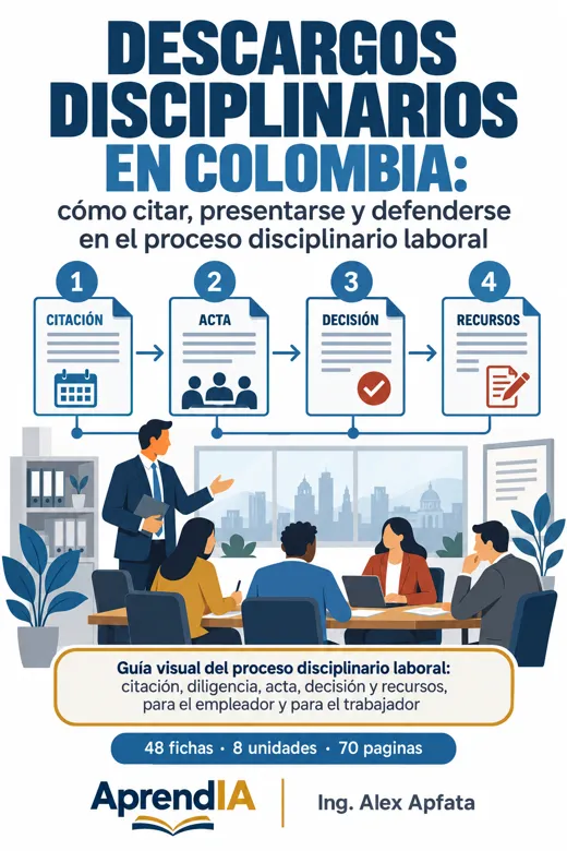 Portada: Descargos Disciplinarios en Colombia: cómo citar, presentarse y defenderse en el proceso disciplinario laboral
