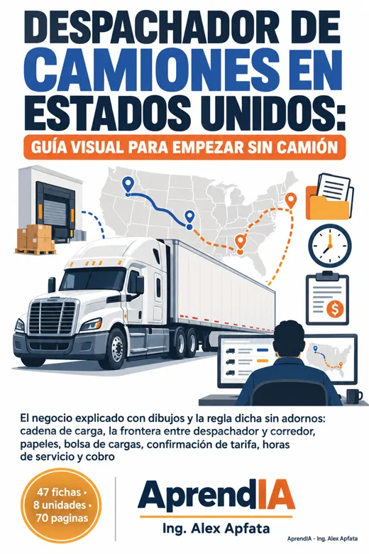 Portada: Despachador de Camiones en Estados Unidos: Guía Visual para Empezar sin Camión