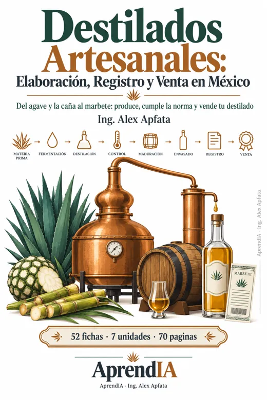 Portada de Destilados Artesanales: Elaboración, Registro y Venta en México