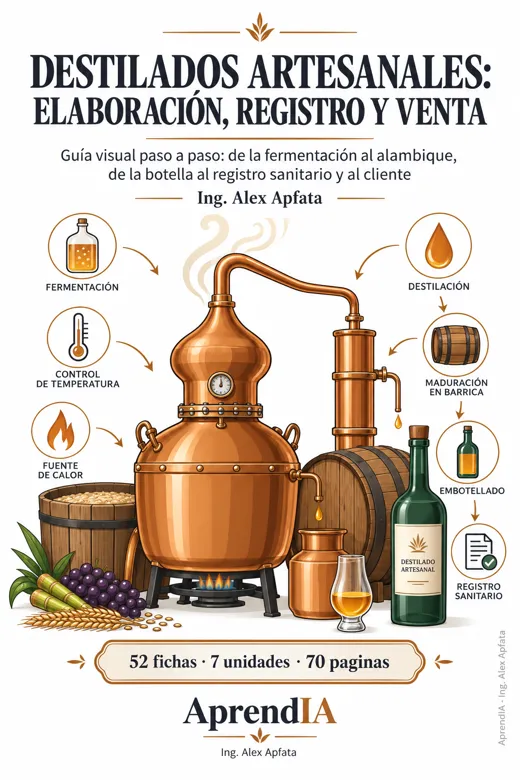 Portada: Destilados Artesanales: Elaboración, Registro y Venta
