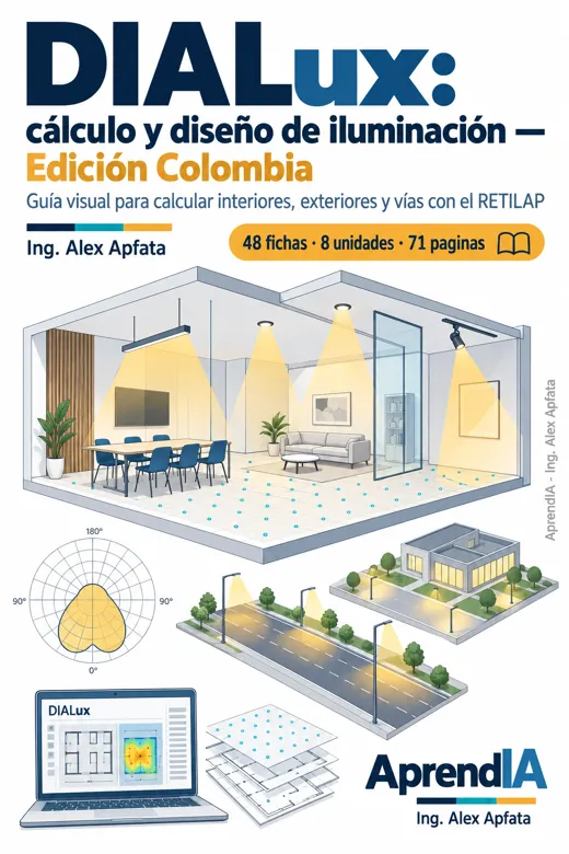 Portada: DIALux: cálculo y diseño de iluminación — Edición Colombia