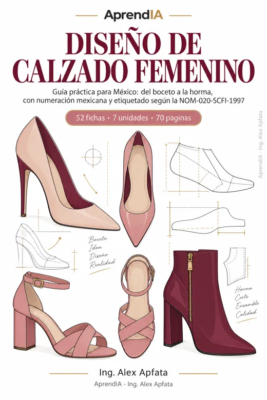 Portada: Diseño de Calzado Femenino: Tacones, Sandalias y Botines desde el Boceto a la Horma