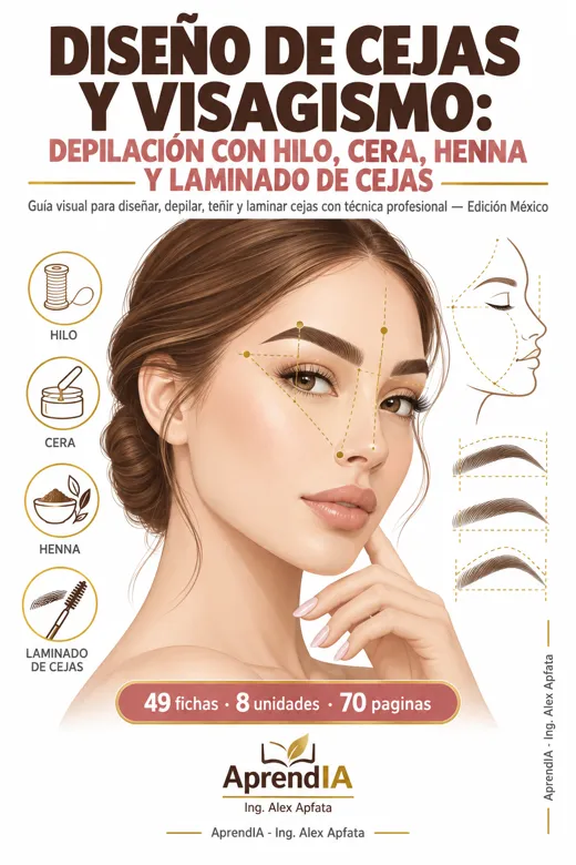 Portada: Diseño de Cejas y Visagismo: Depilación con Hilo, Cera, Henna y Laminado de Cejas