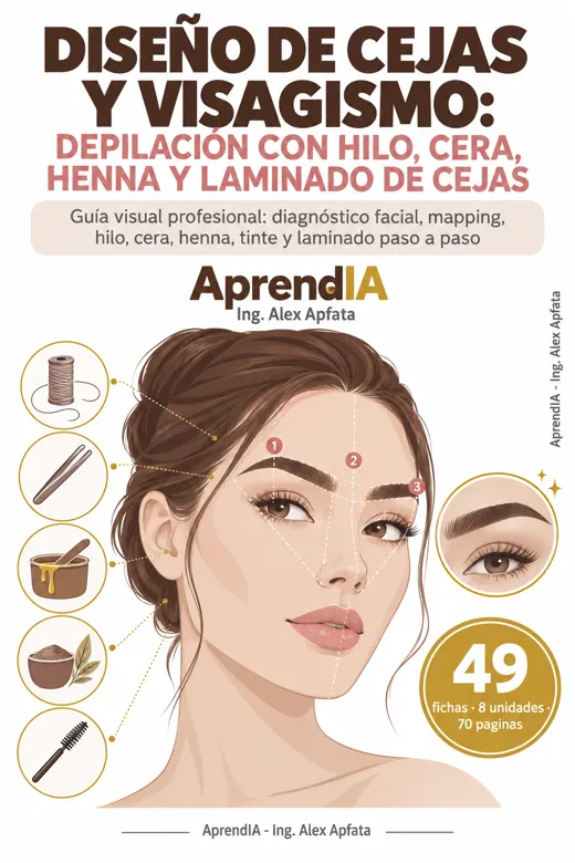 Portada: Diseño de Cejas y Visagismo: Depilación con Hilo, Cera, Henna y Laminado de Cejas