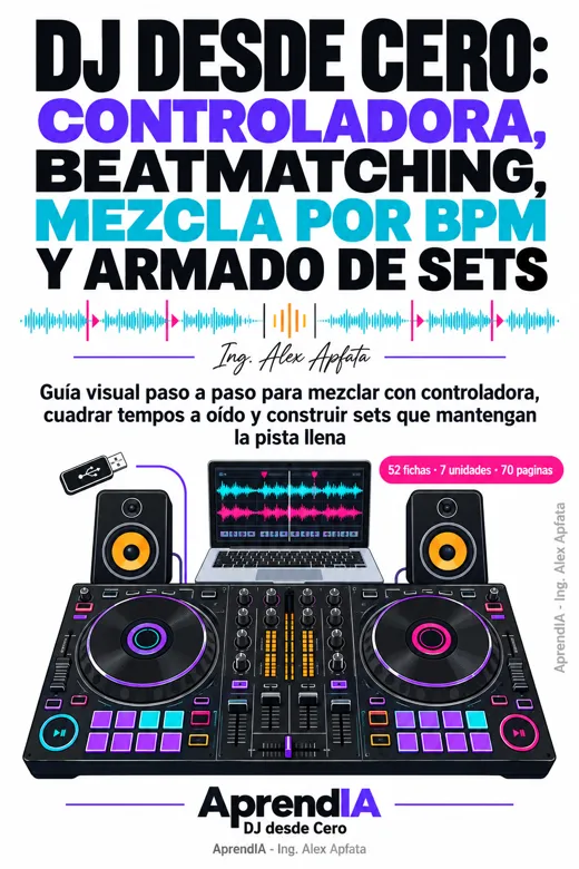 Portada: DJ desde Cero: Controladora, Beatmatching, Mezcla por BPM y Armado de Sets