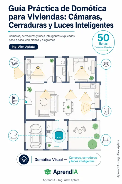 Portada de Guía Práctica de Domótica para Viviendas: Cámaras, Cerraduras y Luces Inteligentes
