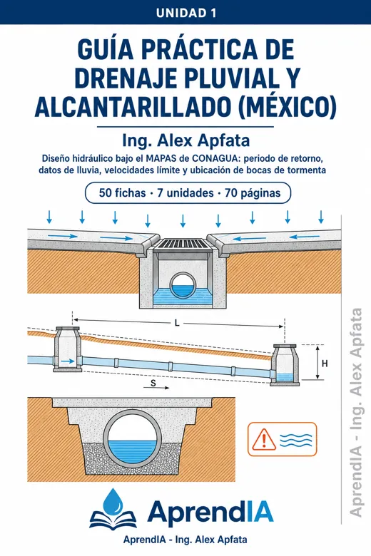 Portada de Guía Práctica de Drenaje Pluvial y Alcantarillado (México)