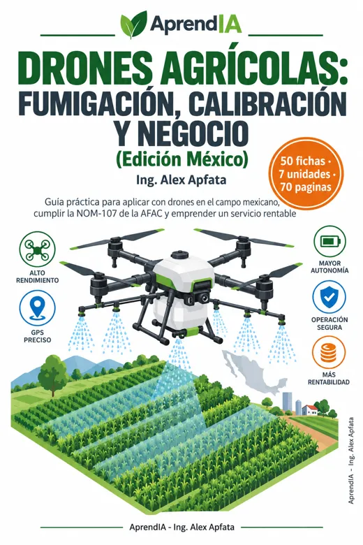 Portada: Drones Agrícolas: Fumigación, Calibración y Negocio (Edición México)