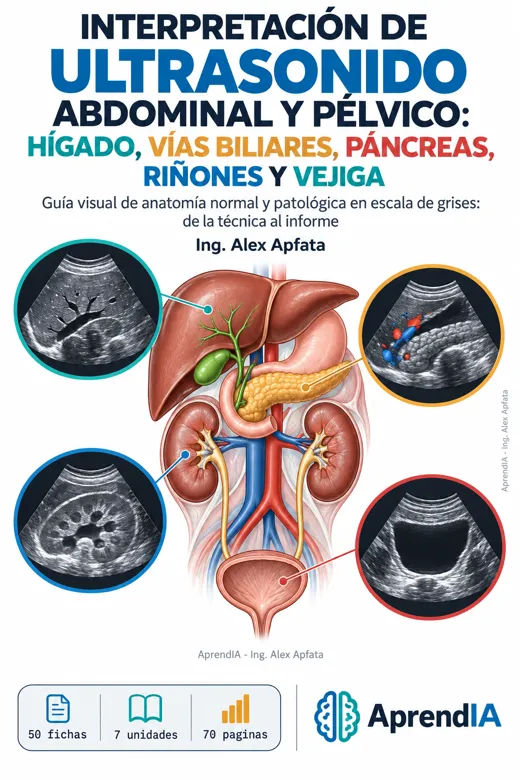 Portada: Interpretación de Ultrasonido Abdominal y Pélvico: Hígado, Vías Biliares, Páncreas, Riñones y Vejiga