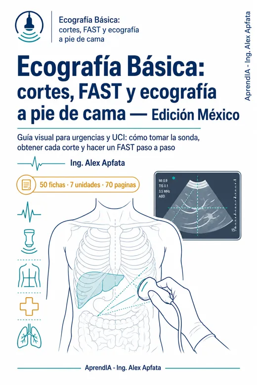 Portada de Ecografía Básica: cortes, FAST y ecografía a pie de cama — Edición México