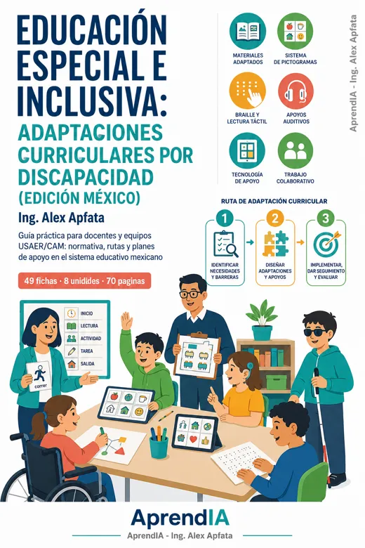 Portada: Educación Especial e Inclusiva: Adaptaciones Curriculares por Discapacidad (Edición México)