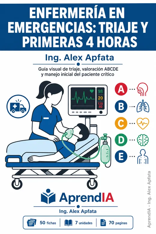 Portada de Enfermería en Emergencias: triaje y primeras 4 horas
