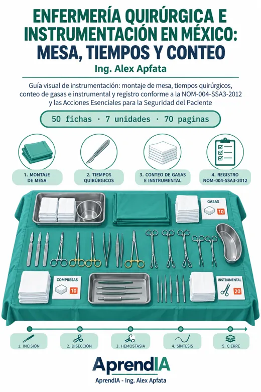 Portada de Enfermería Quirúrgica e Instrumentación en México: mesa, tiempos y conteo