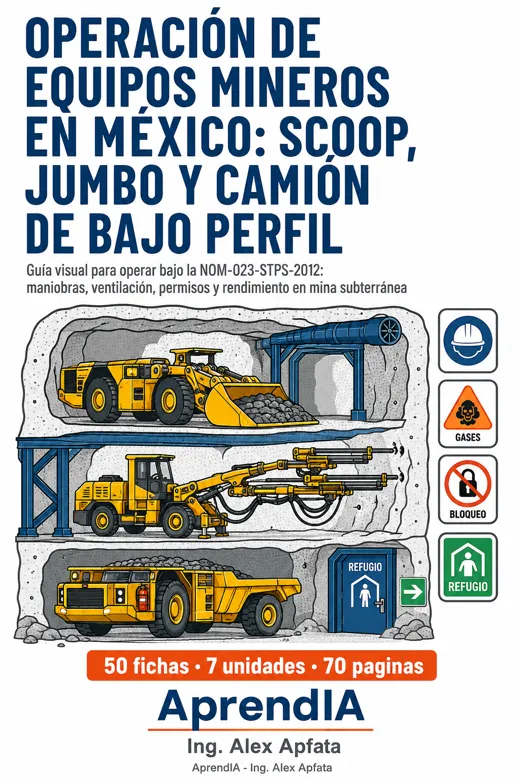 Portada de Operación de Equipos Mineros en México: scoop, jumbo y camión de bajo perfil