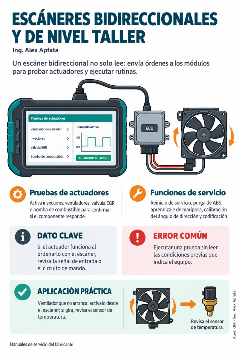 Página real 3 de Escáner Automotriz Profesional: Códigos, Datos en Vivo y Pruebas