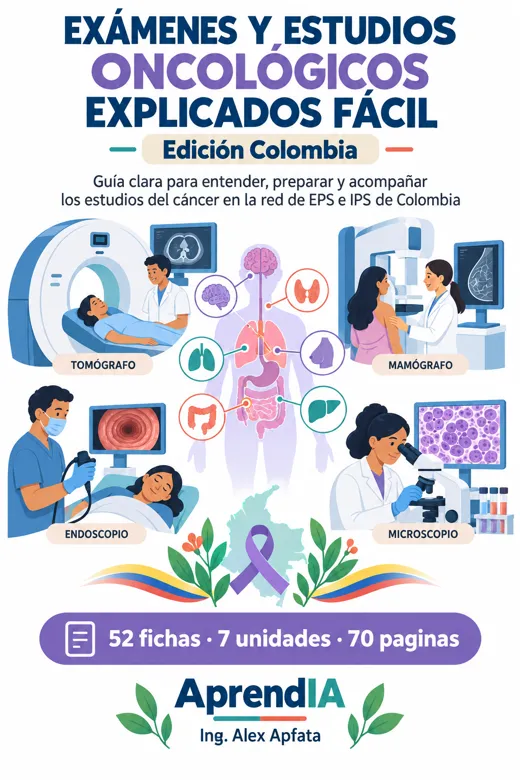 Portada: Exámenes y Estudios Oncológicos Explicados Fácil: Edición Colombia