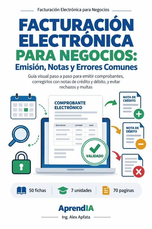 Portada: Facturación Electrónica para Negocios: Emisión, Notas y Errores Comunes